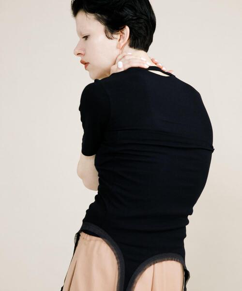 LAATO(ラート)の「layered set tee(Tシャツ/カットソー・レディース・ライトブラウン/グレー/ブラック・FREE)」の2枚目の写真