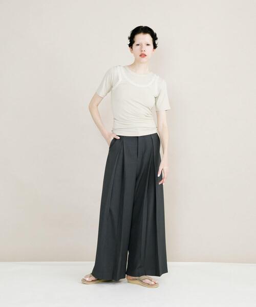 LAATO(ラート)の「layered set tee(Tシャツ/カットソー・レディース・ライトブラウン/グレー/ブラック・FREE)」の7枚目の写真