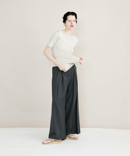 LAATO(ラート)の「layered set tee(Tシャツ/カットソー・レディース・ライトブラウン/グレー/ブラック・FREE)」の8枚目の写真