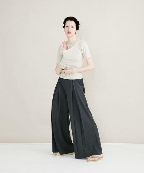 LAATO(ラート)の「layered set tee(Tシャツ/カットソー・レディース・ライトブラウン/グレー/ブラック・FREE)」の9枚目の写真