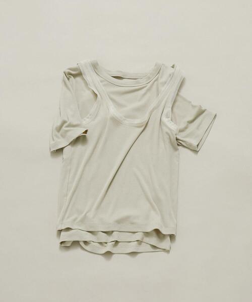 LAATO(ラート)の「layered set tee(Tシャツ/カットソー・レディース・ライトブラウン/グレー/ブラック・FREE)」の10枚目の写真
