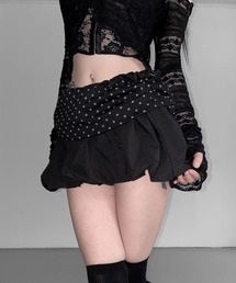 A'GEM/9 × .kom 『.KOM/ドットケーオーエム』 ドットフリルミニスカート