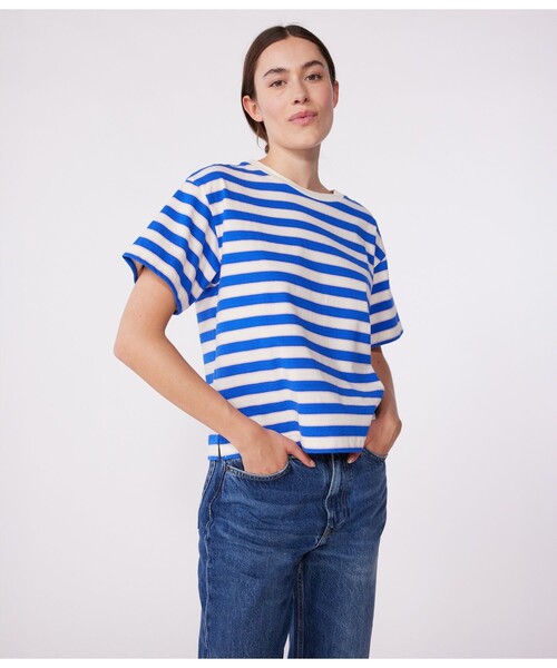 PETIT BATEAU（プチバトー）の「半袖Ｔシャツ（Tシャツ/カットソー・レディース・ホワイト系その他・X-SMALL/SMALL/MEDIUM/LARGE）」の2枚目の写真