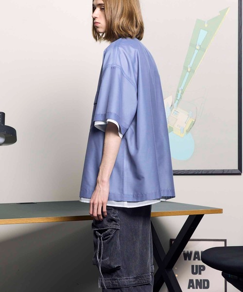 UNISEX》Prime-Over Layered Sheer Short Sleeve Shirt/プライム
