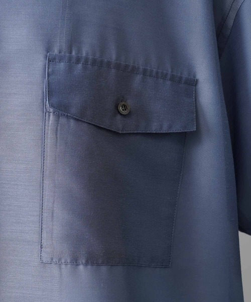 MAISON SPECIAL(メゾンスペシャル)の「《UNISEX》Prime-Over Layered Sheer Short Sleeve Shirt/プライムオーバーレイヤードシアーショートスリーブシャツ【MAISON SPECIAL/メゾンスペシャル】(シャツ/ブラウス・メンズ・ブルー/ブラック/オフホワイト・2/1)」の16枚目の写真