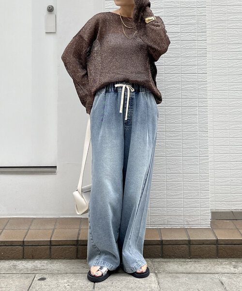 DouDou(ドゥドゥ)の「ラメプルオーバー(ニット/セーター・レディース・ゴールド/シルバー/ブラウン・FREE)」の7枚目の写真