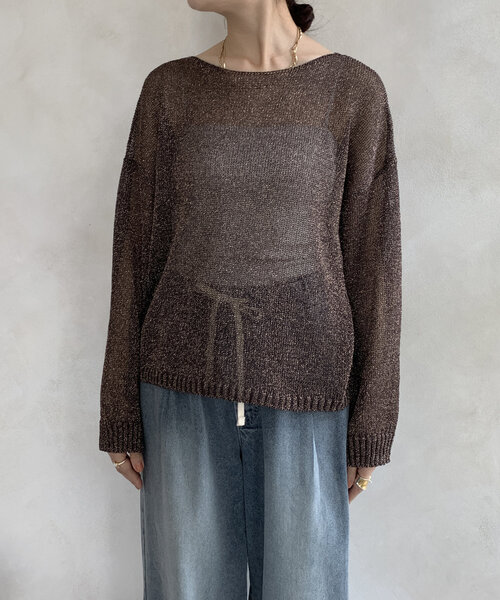 DouDou(ドゥドゥ)の「ラメプルオーバー(ニット/セーター・レディース・ゴールド/シルバー/ブラウン・FREE)」の14枚目の写真