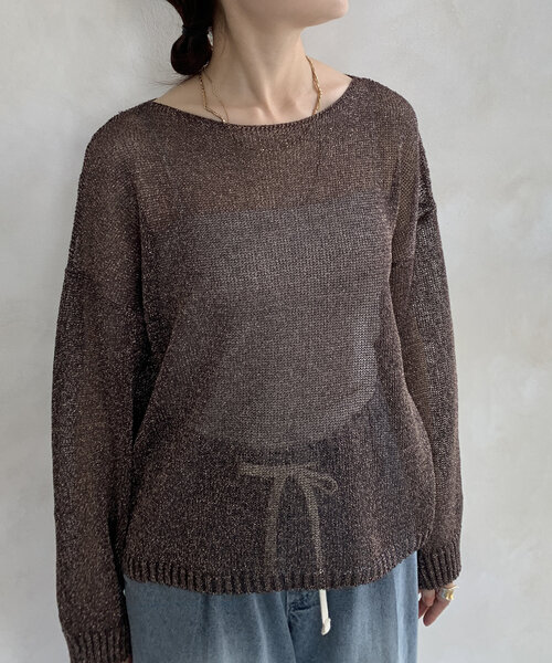 DouDou(ドゥドゥ)の「ラメプルオーバー(ニット/セーター・レディース・ゴールド/シルバー/ブラウン・FREE)」の18枚目の写真