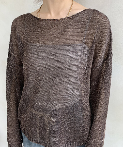 DouDou(ドゥドゥ)の「ラメプルオーバー(ニット/セーター・レディース・ゴールド/シルバー/ブラウン・FREE)」の22枚目の写真