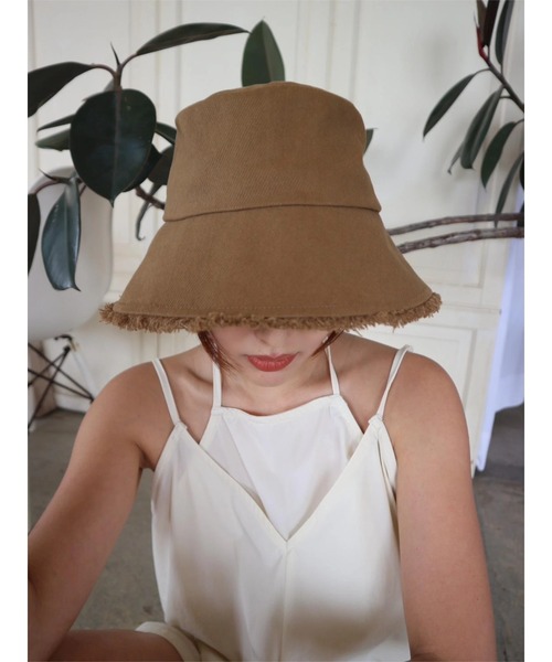 TRUNC(トランクエイティーエイト)の「Fringe Bucket Hat(ハット・レディース・ブラウン/ブラック・FREE)」の6枚目の写真