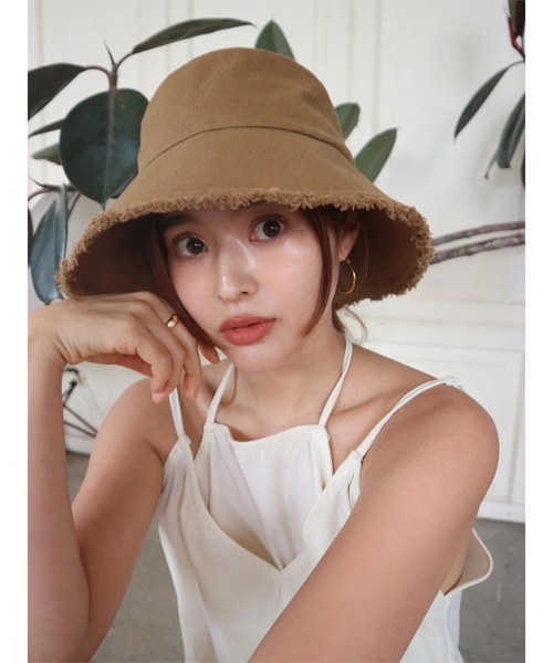 TRUNC(トランクエイティーエイト)の「Fringe Bucket Hat(ハット・レディース・ブラウン/ブラック・FREE)」の10枚目の写真