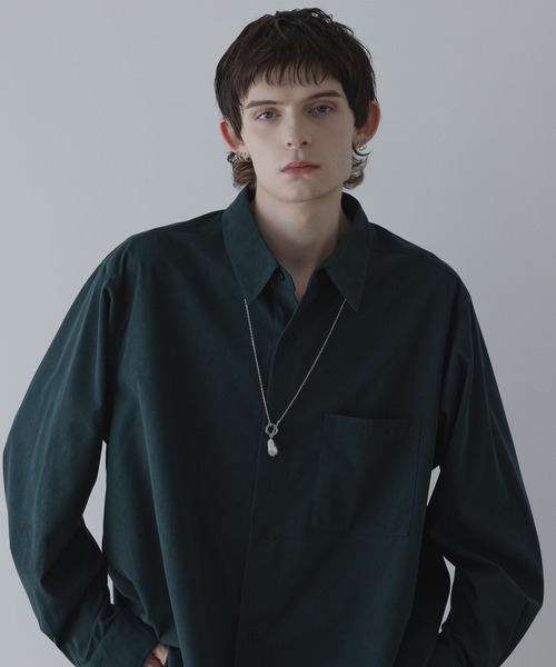 remer（リメール）の「LOOSE BASIC OVERSIZE SHIRT - Drape Corduroy / ルーズベーシックオーバーサイズシャツ（ドレープコーデュロイ）（シャツ/ブラウス・メンズ・グリーン/ブラウン/マスタード・LARGE/MEDIUM/SMALL/X-SMALL）」の15枚目の写真