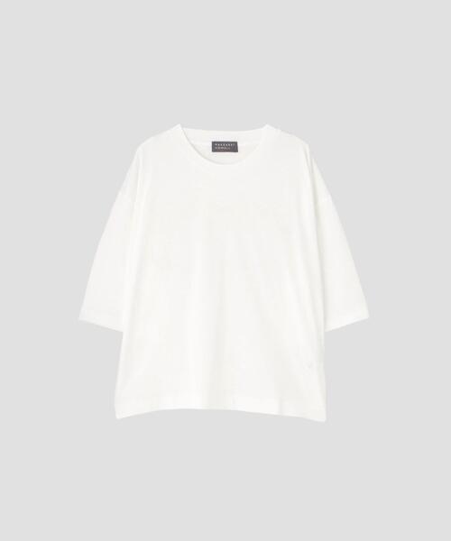 MARGARET HOWELL（マーガレットハウエル）の「SHEER COTTON JERSEY TOP（Tシャツ/カットソー・レディース・ホワイト/ブラウン系その他3・2）」の10枚目の写真