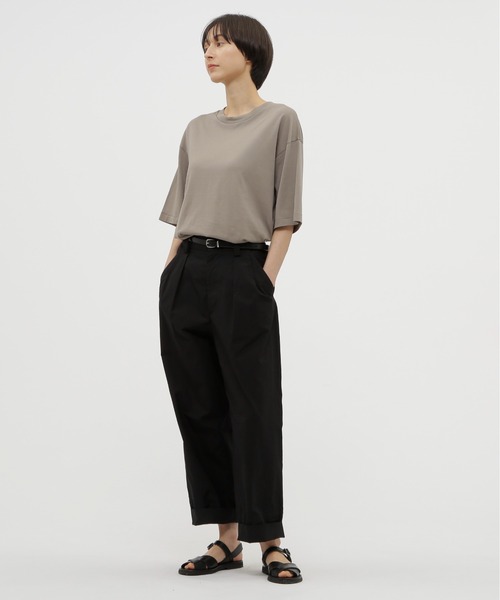 MARGARET HOWELL（マーガレットハウエル）の「SHEER COTTON JERSEY TOP（Tシャツ/カットソー・レディース・ホワイト/ブラウン系その他3・2）」の5枚目の写真
