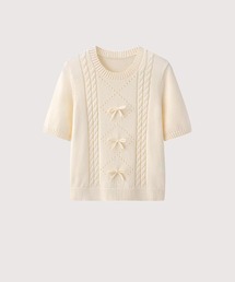 LA POMME petit（ラポミ・プチ）の「French Summer Knit（Tシャツ/カットソー）」
