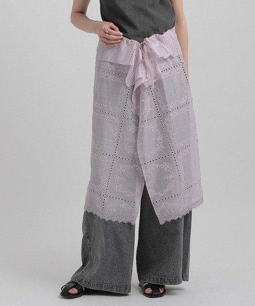 GEORGE'S（ジョージズ）の「レースマルチWAYスカート（スカート・レディース・ライトパープル/ブルー系その他/アイボリー/ブラック・SMALL/MEDIUM）」の4枚目の写真