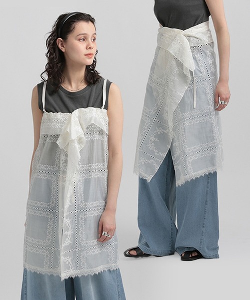 GEORGE'S（ジョージズ）の「レースマルチWAYスカート（スカート・レディース・ライトパープル/ブルー系その他/アイボリー/ブラック・SMALL/MEDIUM）」の6枚目の写真