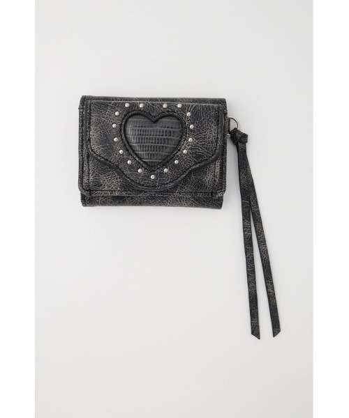 MOUSSY（マウジー）の「【WEB限定】HEART FLAP MINI ウォレット（財布・レディース・ブラック/レッド・FREE）」の3枚目の写真