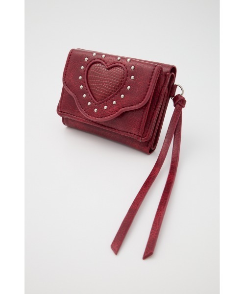 MOUSSY（マウジー）の「【WEB限定】HEART FLAP MINI ウォレット（財布・レディース・ブラック/レッド・FREE）」の13枚目の写真