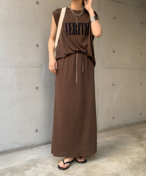 DouDou（ドゥドゥ）の「【セットアップ可】ソフトロゴTEE（Tシャツ/カットソー・レディース・レッド/ブラウン/ブラック・FREE）」の16枚目の写真