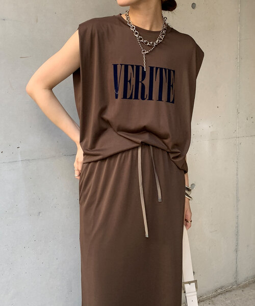 DouDou（ドゥドゥ）の「【セットアップ可】ソフトロゴTEE（Tシャツ/カットソー・レディース・レッド/ブラウン/ブラック・FREE）」の18枚目の写真