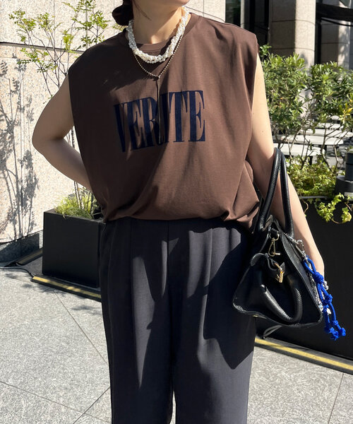 DouDou（ドゥドゥ）の「【セットアップ可】ソフトロゴTEE（Tシャツ/カットソー・レディース・レッド/ブラウン/ブラック・FREE）」の22枚目の写真