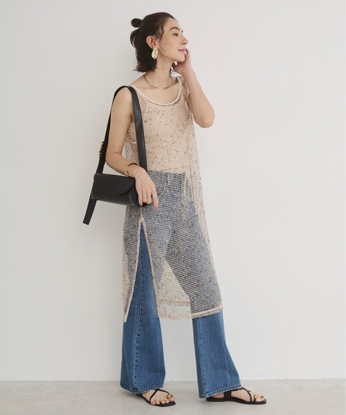 CHICWISH★スパンコールノースリーブメッシュワンピース☆ 楽天市場】＼クーポン有／ワンピース 大きいサイズ ノースリーブ