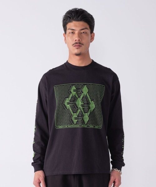 BEDWIN & THE HEARTBREAKERS(ベドウィン アンド ザ ハートブレイカーズ)の「L/S PRINTED TEE "JAH"(Tシャツ/カットソー・メンズ・ブラック・MEDIUM/LARGE)」の1枚目の写真