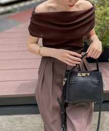 NOLLEY’S Sophi | 《手洗い可能》シアーオフショルプルオーバーニット(ニット/セーター)