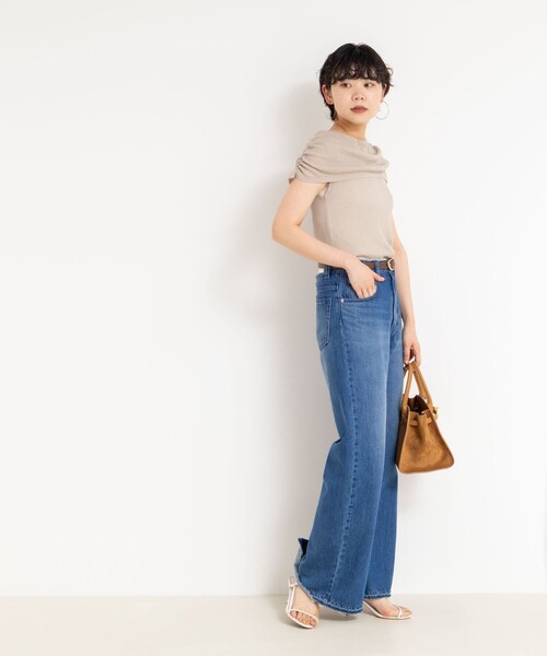 NOLLEY’S Sophi(ノーリーズソフィ)の「◇【WEB限定カラーあり】《手洗い可能》シアーオフショルプルオーバーニット(ニット/セーター・レディース・レッド/ブラウン/グレイッシュベージュ/ブラック・38)」の8枚目の写真
