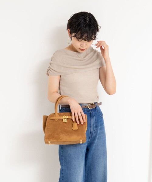 NOLLEY’S Sophi(ノーリーズソフィ)の「◇【WEB限定カラーあり】《手洗い可能》シアーオフショルプルオーバーニット(ニット/セーター・レディース・レッド/ブラウン/グレイッシュベージュ/ブラック・38)」の12枚目の写真