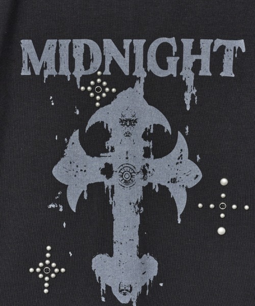 Midnight Move(ミッドナイトムーブ)の「A'GEM/9 × .kom 『MIDNIGHT MOVE/ミッドナイトムーブ』 CROSS T-SHIRT/クロス半袖Tシャツ(Tシャツ/カットソー・レディース・チャコールグレー/ブラック/カーキ・FREE)」の18枚目の写真