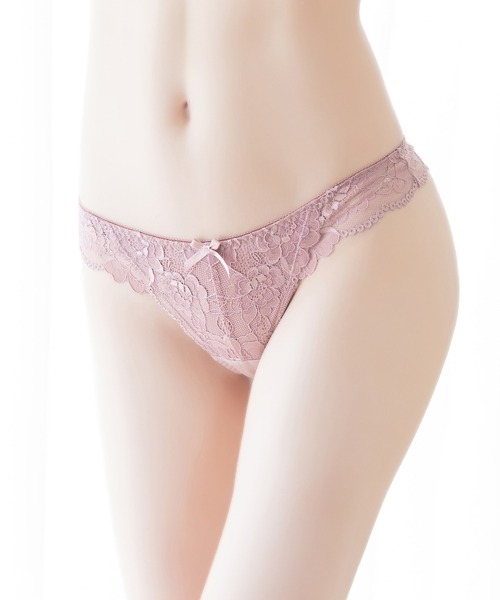 tu-hacci（ツーハッチ）の「ダスティフルールTバックショーツ（ショーツ・レディース・ブラック/スモークピンク/グレイッシュベージュ/チャコールグレー・M/L）」の5枚目の写真