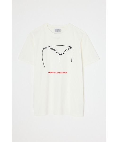 THROW by SLY（スローバイスライ）の「THROW MAYU KAKIHATA LOOSE T/SH 半袖 夏服 Tシャツ（Tシャツ/カットソー・レディース・ピンク/ライトブラック/オフホワイト・FREE）」の8枚目の写真