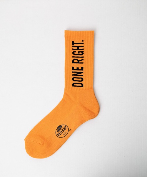 RED KAP（レッドキャップ）の「【RED KAP(レッドキャップ)】LOGO LONG Socks（ソックス/靴下・メンズ・ブラック/ホワイト/オレンジ・FREE）」の3枚目の写真