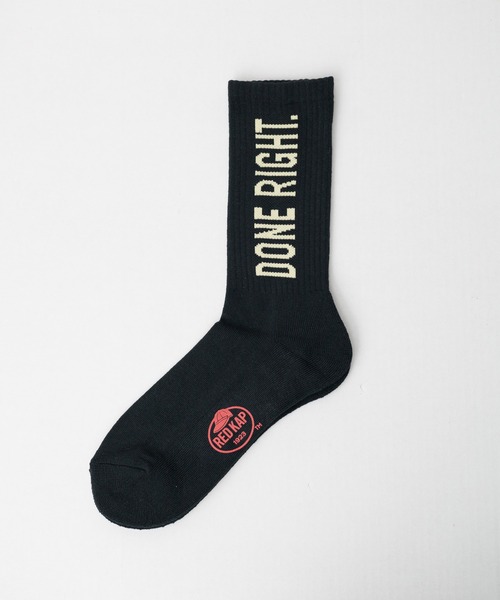 RED KAP（レッドキャップ）の「【RED KAP(レッドキャップ)】LOGO LONG Socks（ソックス/靴下・メンズ・ブラック/ホワイト/オレンジ・FREE）」の2枚目の写真