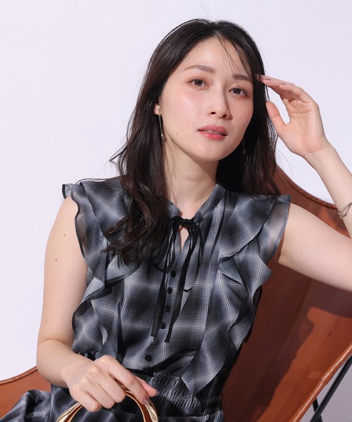 Apuweiser-riche　美品　チェックワンピース　ターコイズ Apuweiser-riche - 未使用タグ付‼️ 撥水キャミワンピース