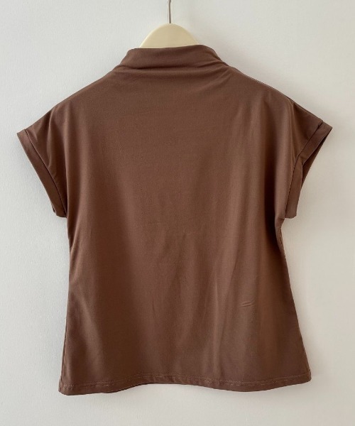 maison de LATIR(メゾンドラティール)の「レイヤードスタイルが決まる半袖トップス 2枚セット(Tシャツ/カットソー・レディース・ブラック×ホワイト/ブラック×ブラック/ブラウン・FREE)」の16枚目の写真