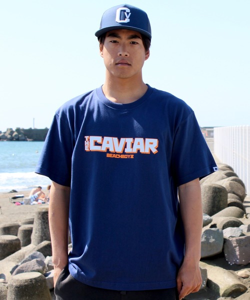 セール】THE CAVIAR/キャビア 半袖Tシャツ フロントデザイン CV507-036