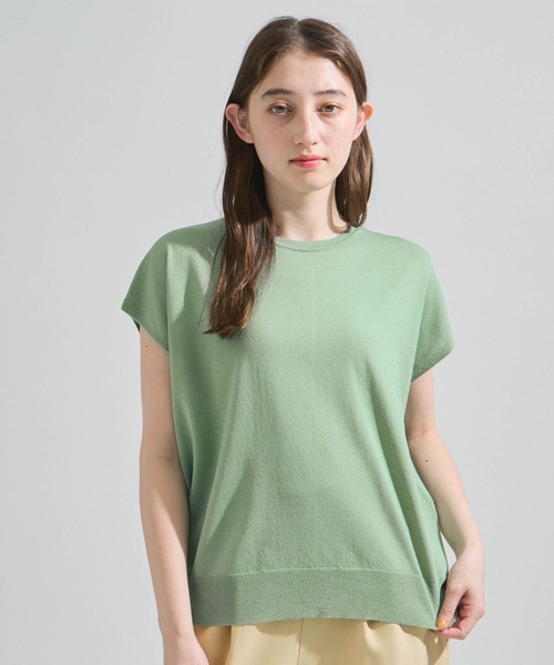 ketty（ケティ）の「リネンライクゆるニットトップス≪手洗い可能≫（ニット/セーター・レディース・ブルー/グリーン/ブラウン/ライトグレー・M）」の3枚目の写真