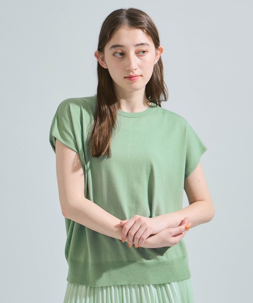 ketty（ケティ）の「リネンライクゆるニットトップス≪手洗い可能≫（ニット/セーター・レディース・ブルー/グリーン/ブラウン/ライトグレー・M）」の18枚目の写真