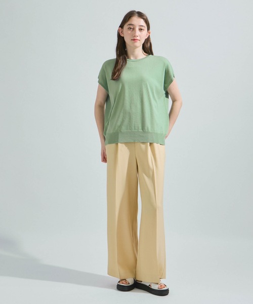 ketty（ケティ）の「リネンライクゆるニットトップス≪手洗い可能≫（ニット/セーター・レディース・ブルー/グリーン/ブラウン/ライトグレー・M）」の17枚目の写真