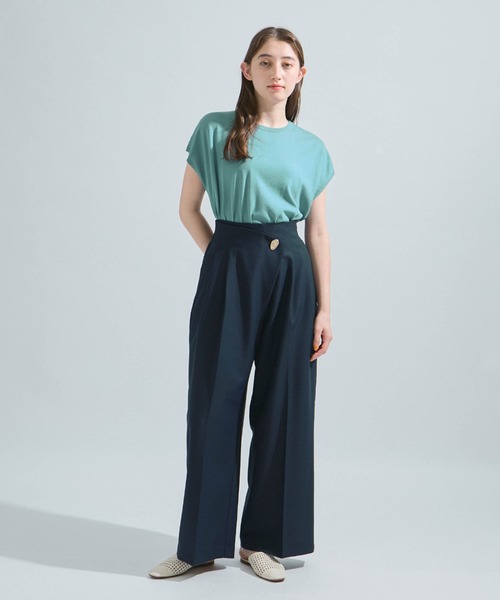 ketty（ケティ）の「リネンライクゆるニットトップス≪手洗い可能≫（ニット/セーター・レディース・ブルー/グリーン/ブラウン/ライトグレー・M）」の10枚目の写真