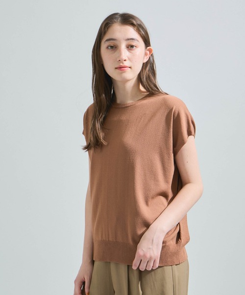 ketty（ケティ）の「リネンライクゆるニットトップス≪手洗い可能≫（ニット/セーター・レディース・ブルー/グリーン/ブラウン/ライトグレー・M）」の11枚目の写真