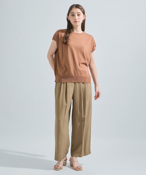 ketty（ケティ）の「リネンライクゆるニットトップス≪手洗い可能≫（ニット/セーター・レディース・ブルー/グリーン/ブラウン/ライトグレー・M）」の12枚目の写真