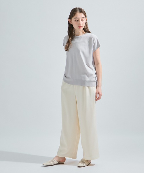 ketty（ケティ）の「リネンライクゆるニットトップス≪手洗い可能≫（ニット/セーター・レディース・ブルー/グリーン/ブラウン/ライトグレー・M）」の6枚目の写真