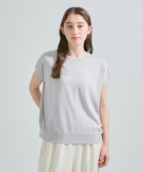 ketty（ケティ）の「リネンライクゆるニットトップス≪手洗い可能≫（ニット/セーター・レディース・ブルー/グリーン/ブラウン/ライトグレー・M）」の13枚目の写真