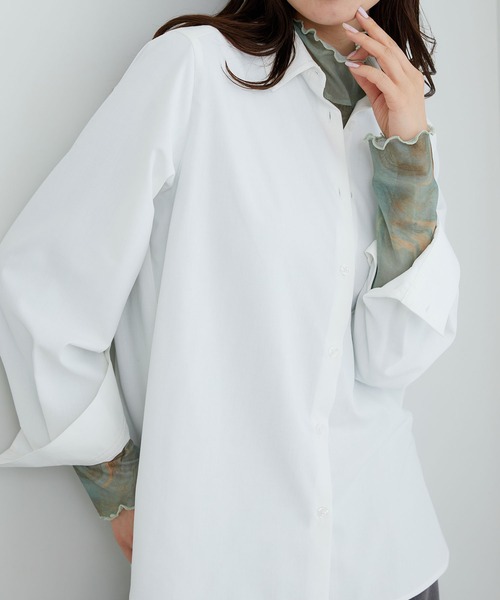 BELLUNA PLUS(ベルーナ)の「シアー素材ハイネックインナープルオーバー(Tシャツ/カットソー・レディース・チェック/グリーン系その他/ブラウン系その他/ブラック系その他/ブルー系/ブラック系・MEDIUM/LARGE/X-LARGE)」の17枚目の写真