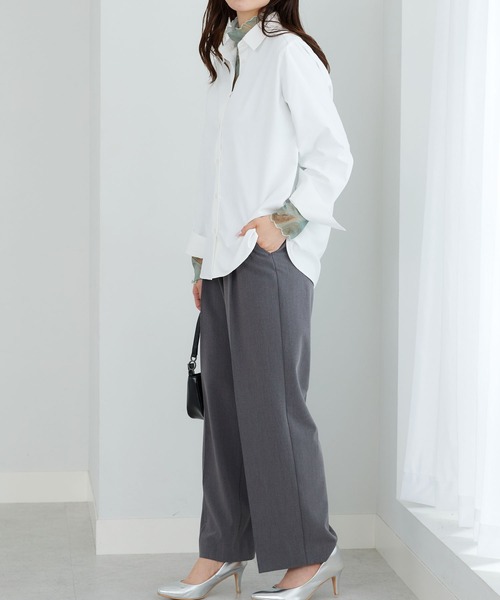BELLUNA PLUS(ベルーナ)の「シアー素材ハイネックインナープルオーバー(Tシャツ/カットソー・レディース・チェック/グリーン系その他/ブラウン系その他/ブラック系その他/ブルー系/ブラック系・MEDIUM/LARGE/X-LARGE)」の16枚目の写真
