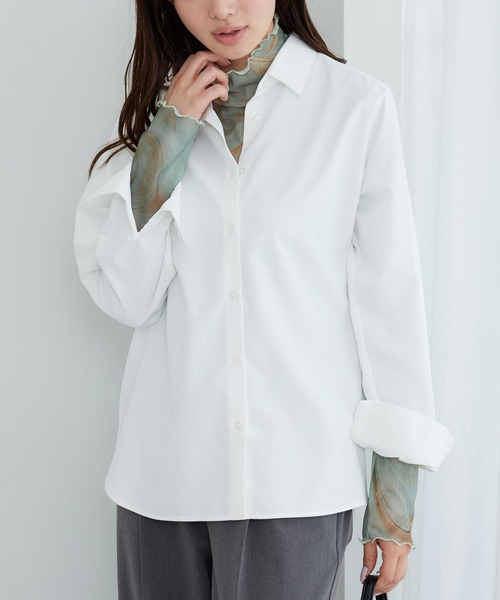 BELLUNA PLUS(ベルーナ)の「シアー素材ハイネックインナープルオーバー(Tシャツ/カットソー・レディース・チェック/グリーン系その他/ブラウン系その他/ブラック系その他/ブルー系/ブラック系・MEDIUM/LARGE/X-LARGE)」の18枚目の写真